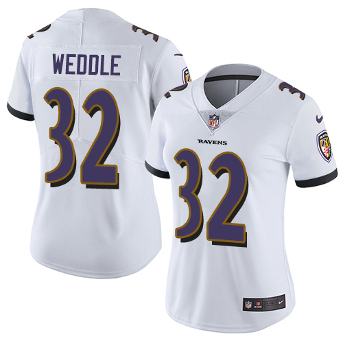 Nike Ravens 32 Eric Weddle White Women Vapor Untouchable Limited Jersey