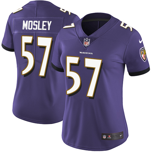 Nike Ravens 57 C.J. Mosely Purple Women Vapor Untouchable Limited Jersey