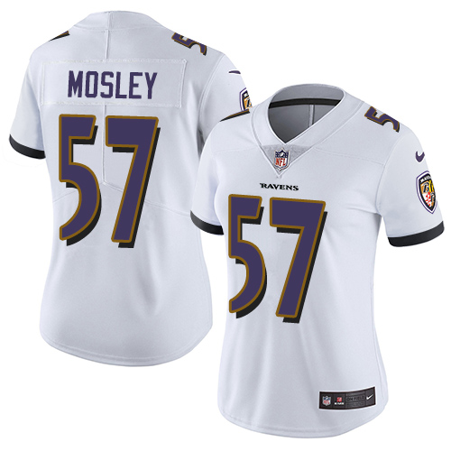 Nike Ravens 57 C.J. Mosely White Women Vapor Untouchable Limited Jersey
