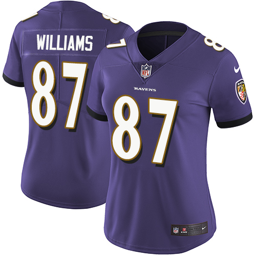 Nike Ravens 87 Brandon Williams Purple Women Vapor Untouchable Limited Jersey