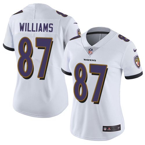 Nike Ravens 87 Brandon Williams White Women Vapor Untouchable Limited Jersey