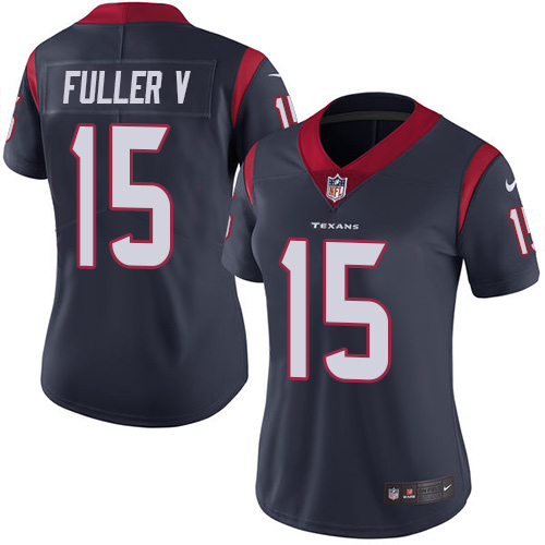 Nike Texans 15 Will Fuller V Navy Women Vapor Untouchable Limited Jersey