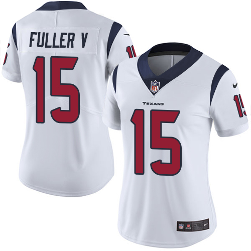 Nike Texans 15 Will Fuller V White Women Vapor Untouchable Limited Jersey - Click Image to Close