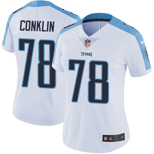 Nike Titans 78 Jack Conklin White Women Vapor Untouchable Limited Jersey