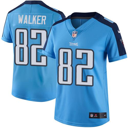Nike Titans 82 Delanie Walker Light Blue Women Vapor Untouchable Limited Jersey
