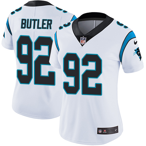 Nike Panthers 92 Vernon Butler White Women Vapor Untouchable Limited Jersey