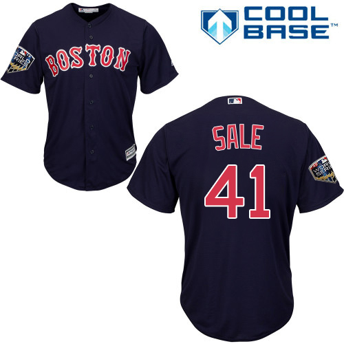 Red Sox 41 Chris Sale Navy 2018 World Series Cool Base Player Jersey Red Sox 41 Chris Sale Navy 2018 World Series Cool Base Player Jersey