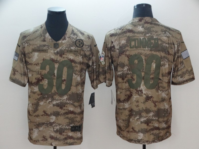 Nike Steelers 30 James Conner Camo Salute To Service Limited Jersey