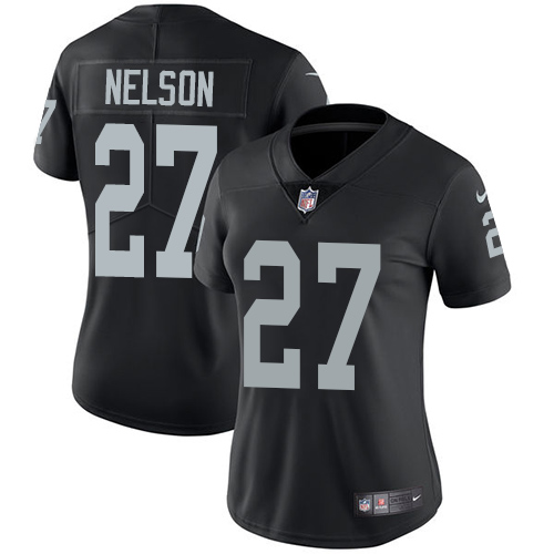 Nike Raiders 27 Reggie Nelson Black Women Vapor Untouchable Limited Jersey - Click Image to Close