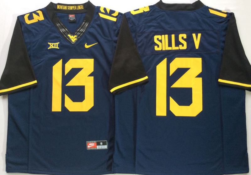 West Virginia Mountaineers 13 David Sills V Navy College Football Jersey West Virginia Mountaineers 13 David Sills V Navy College Football Jersey