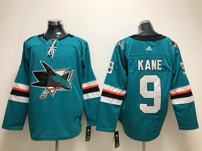 Sharks 9 Evander Kane Teal Adidas Jersey