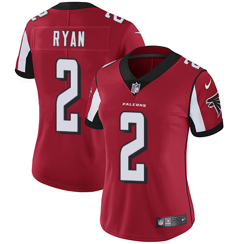 Nike Falcons 2 Matt Ryan Red Women Vapor Untouchable Limited Jersey