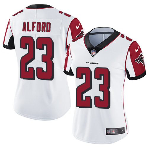 Nike Falcons 23 Robert Alford White Women Vapor Untouchable Limited Jersey - Click Image to Close