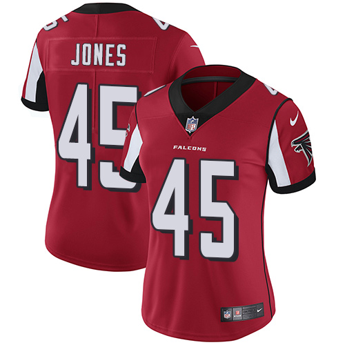 Nike Falcons 45 Deion Jones Red Women Vapor Untouchable Limited Jersey