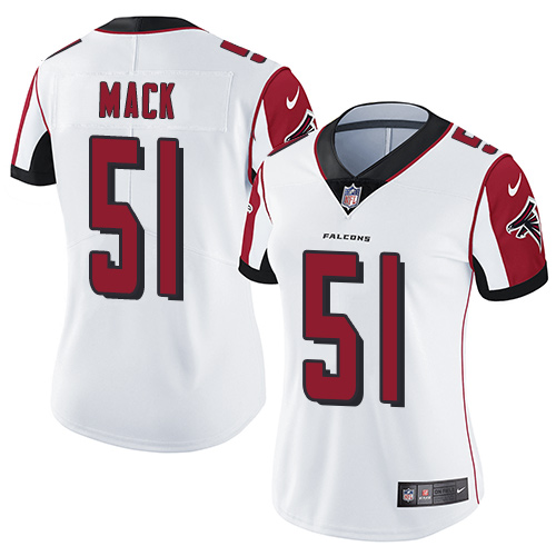 Nike Falcons 51 Alex Mack White Women Vapor Untouchable Limited Jersey