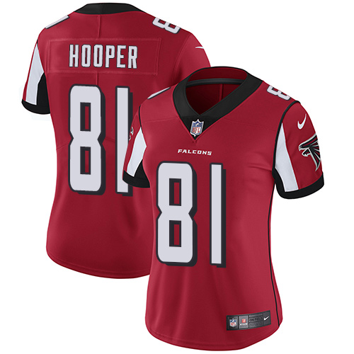 Nike Falcons 81 Austin Hooper Red Women Vapor Untouchable Limited Jersey - Click Image to Close