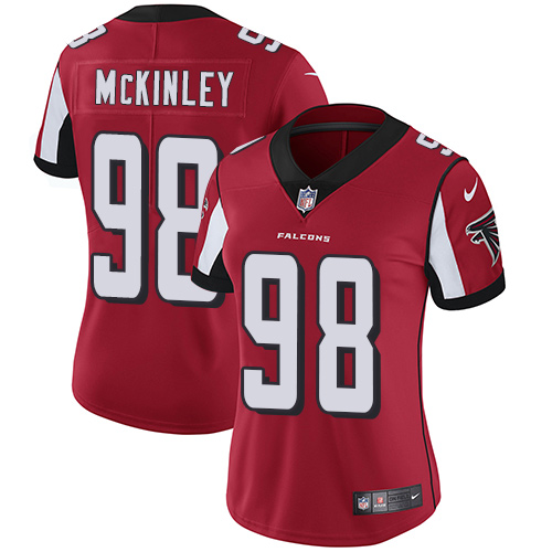 Nike Falcons 98 Takkarist McKinley Red Women Vapor Untouchable Limited Jersey - Click Image to Close