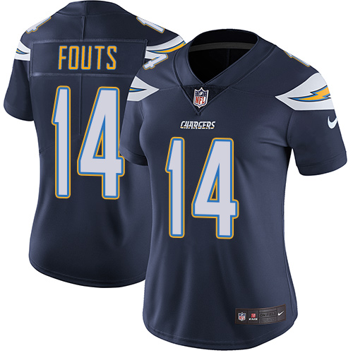 Nike Chargers 14 Dan Fouts Navy Women Vapor Untouchable Limited Jersey