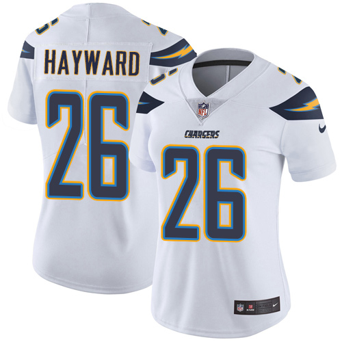 Nike Chargers 26 Casey Hayward White Women Vapor Untouchable Limited Jersey