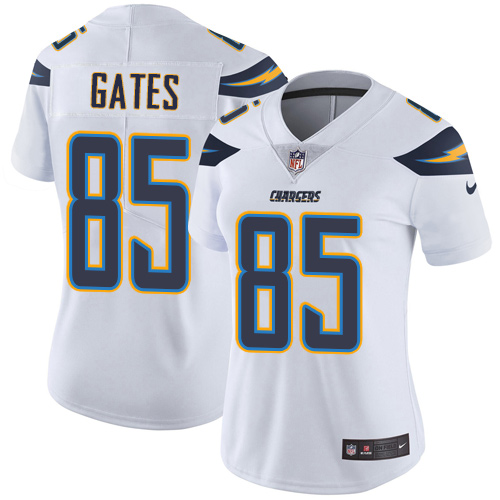 Nike Chargers 85 Antonio Gate White Women Vapor Untouchable Limited Jersey - Click Image to Close