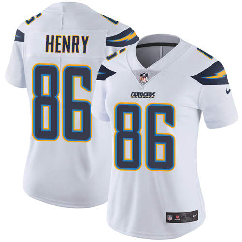 Nike Chargers 86 Hunter Henry White Women Vapor Untouchable Limited Jersey