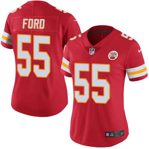 Nike Chiefs 55 Dee Ford Red Women Vapor Untouchable Limited Jersey