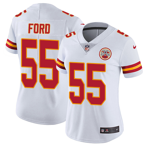 Nike Chiefs 55 Dee Ford White Women Vapor Untouchable Limited Jersey