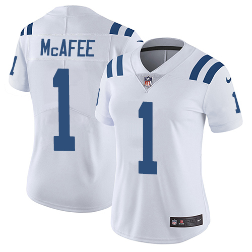 Nike Colts 1 Pat McAfee White Women Vapor Untouchable Limited Jersey