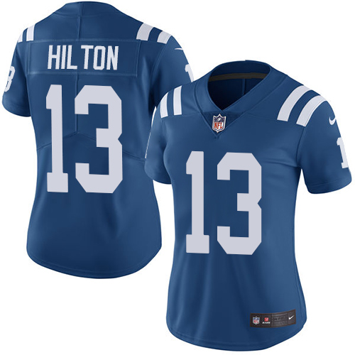 Nike Colts 13 T.Y. Hilton Royal Women Vapor Untouchable Limited Jersey