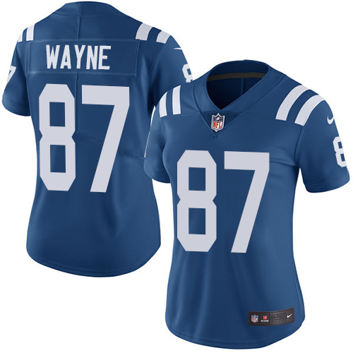 Nike Colts 87 Reggie Wayne Royal Women Vapor Untouchable Limited Jersey