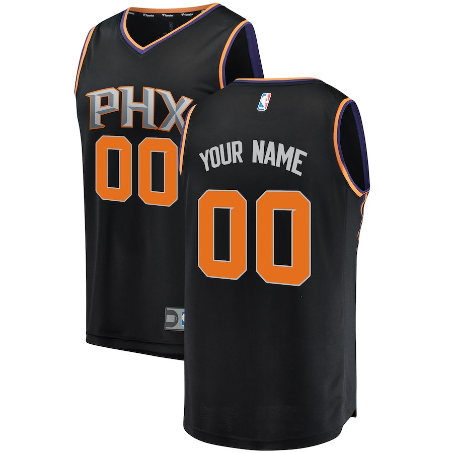Phoenix Suns Black Men's Customize Jersey
