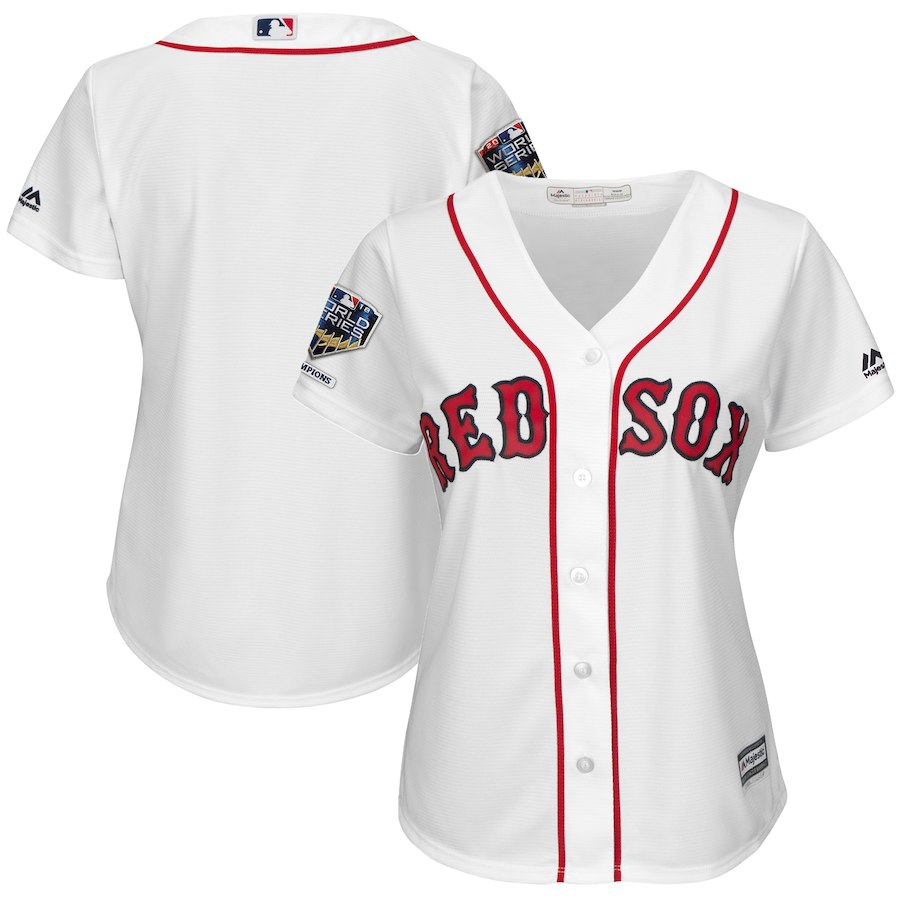Red Sox Blanl White Women 2018 World Series Champions Home Cool Base Team Jersey