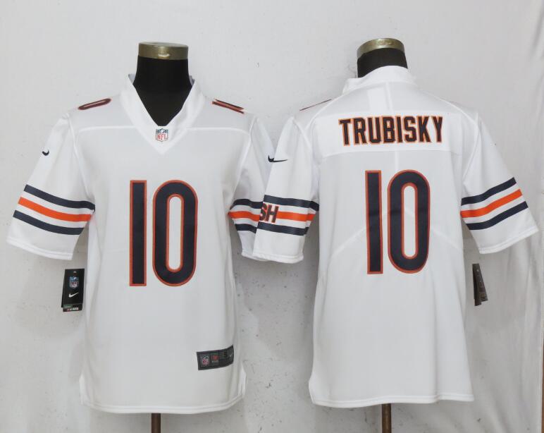 Nike Bears 10 Mitchell Trubisky White Vapor Untouchable Limited Jersey