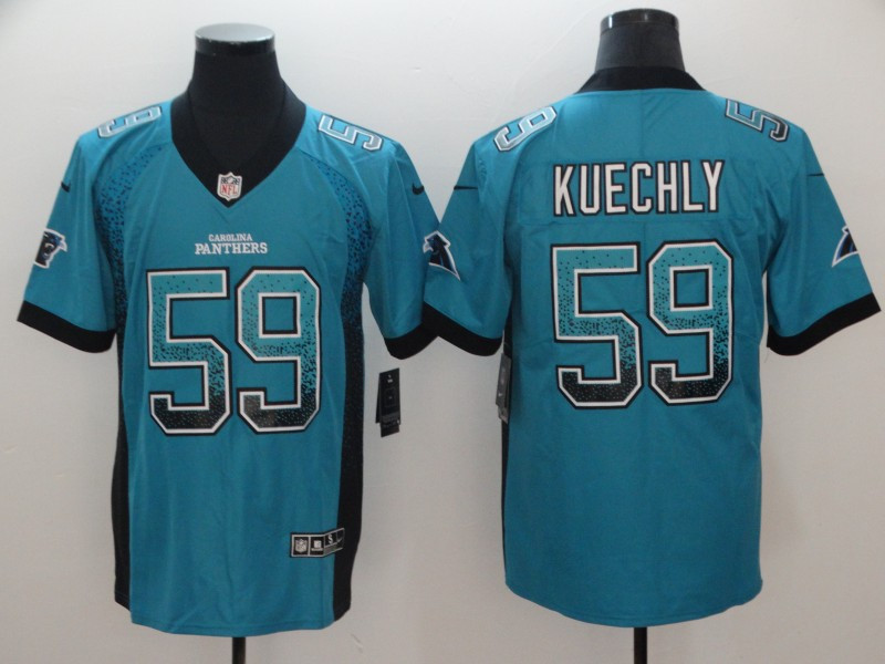 Nike Panthers 59 Luke Kuechly Blue Drift Fashion Limited Jersey