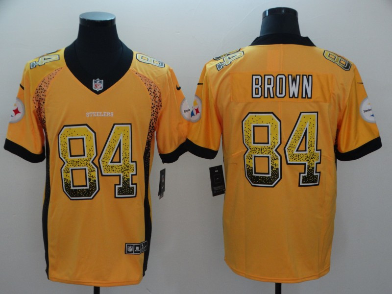 Nike Steelers 84 Antonio Brown Gold Drift Fashion Limited Jersey Nike Steelers 84 Antonio Brown Gold Drift Fashion Limited Jersey
