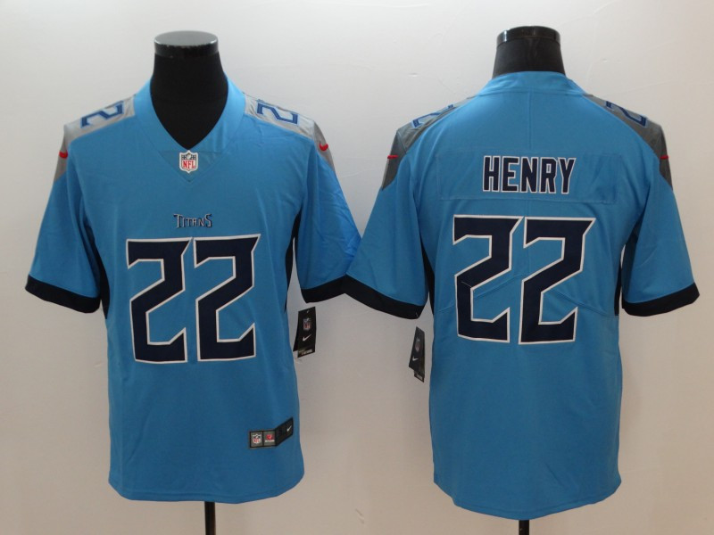 Nike Titans 22 Derrick Henry Light Blue New 2018 Youth Vapor Untouchable Limited Jersey
