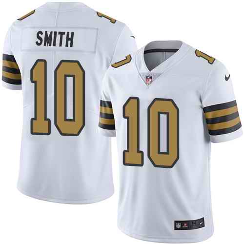 Nike Saints 10 Tre'Quan Smith White Color Rush Limited Jersey