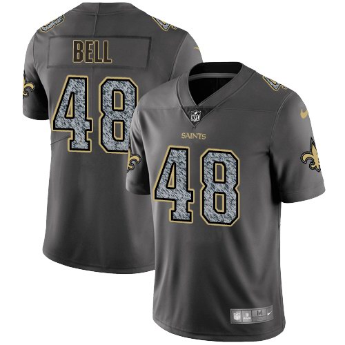 Nike Saints 48 Vonn Bell Gray Static Youth Vapor Untouchable Limited Jersey