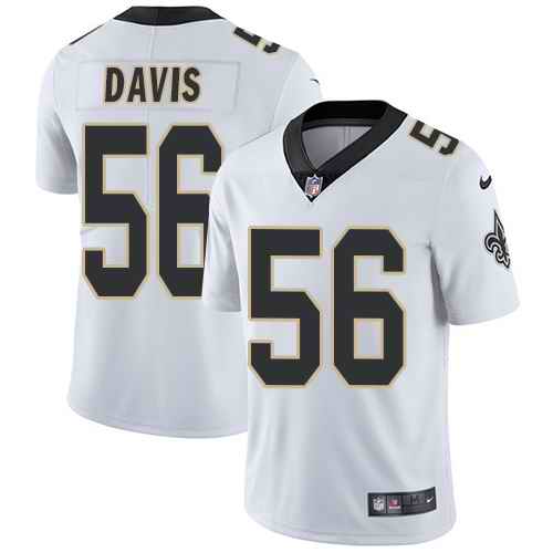 Nike Saints 56 DeMario Davis White Youth Vapor Untouchable Limited Jersey