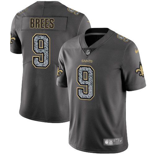 Nike Saints 9 Drew Brees Gray Static Youth Vapor Untouchable Limited Jersey