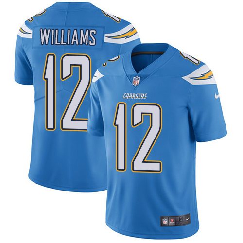 Nike Chargers 12 Mike Williams Light Blue Youth Vapor Untouchable Limited Jersey