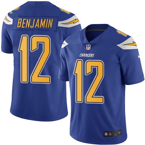 Nike Chargers 12 Travis Benjamin Royal Color Rush Limited Jersey - Click Image to Close