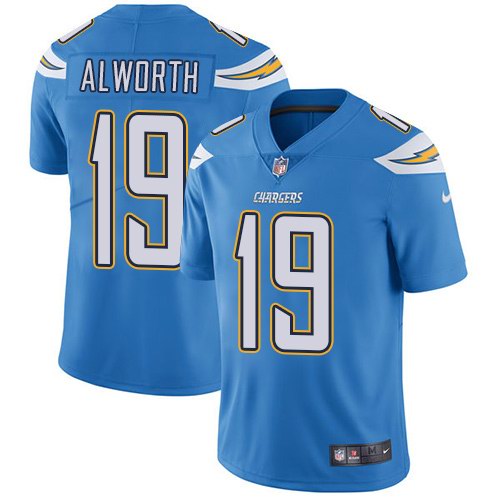Nike Chargers 19 Lance Alworth Light Blue Vapor Untouchable Limited Jersey