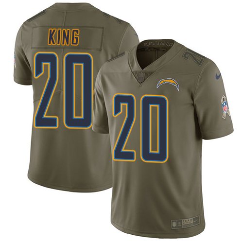 Nike Chargers 20 Desmond King Olive Salute To Service Limited Jersey