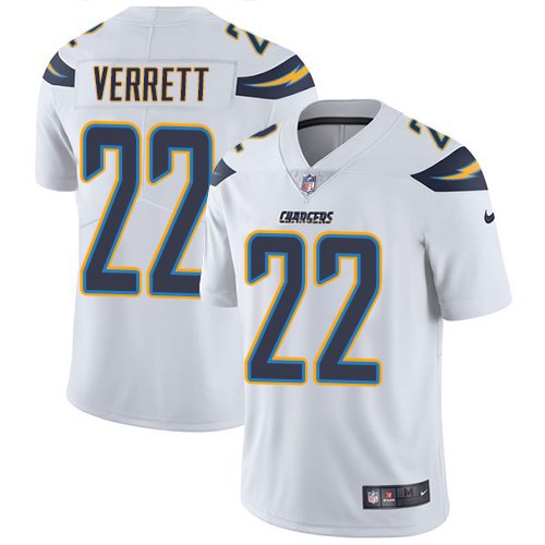 Nike Chargers 22 Jason Verrett White Youth Vapor Untouchable Limited Jersey
