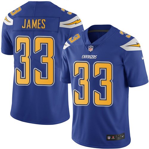 Nike Chargers 33 Derwin James Royal Youth Color Rush Limited Jersey