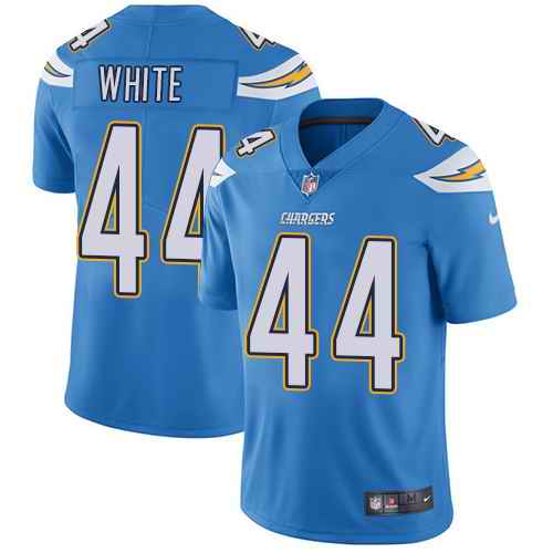 Nike Chargers 44 Kyzir White Light Blue Vapor Untouchable Limited Jersey