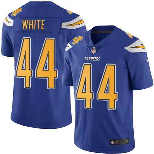 Nike Chargers 44 Kyzir White Royal Color Rush Limited Jersey