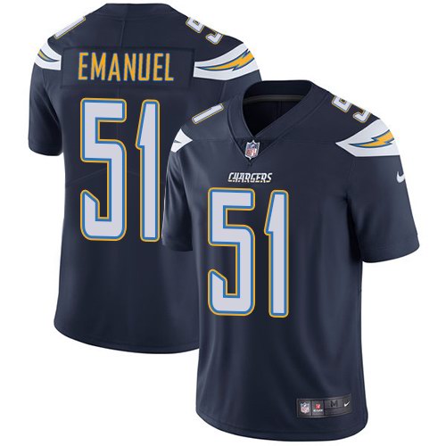 Nike Chargers 51 Kyle Emanuel Navy Vapor Untouchable Limited Jersey