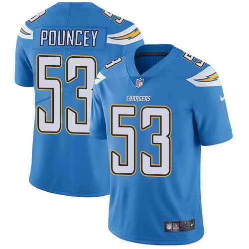 Nike Chargers 53 Mike Pouncey Light Blue Youth Vapor Untouchable Limited Jersey